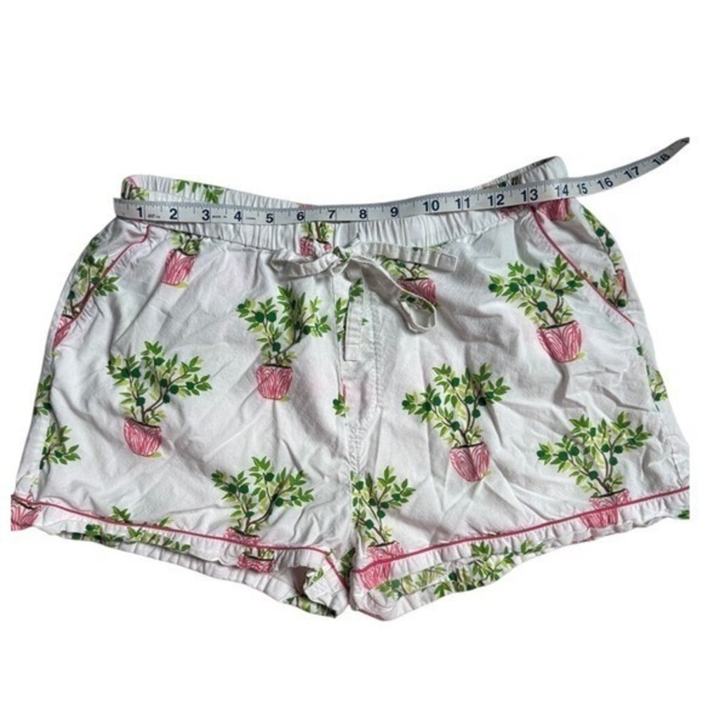 Printfresh White Meyer Lemon Organic Cotton Pajama Shorts M Whimsical Maximalist - Picture 4 of 8